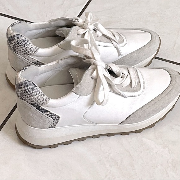 Verónica Beard Casual Sneakers Hartley Leather White Neutral Women Size 5.5 - Picture 1 of 14